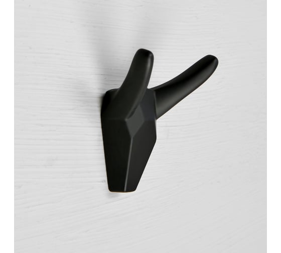 Изображение товара Мебельный крючок CAPPIO HORN, двухрожковый, цвет черный 7599957