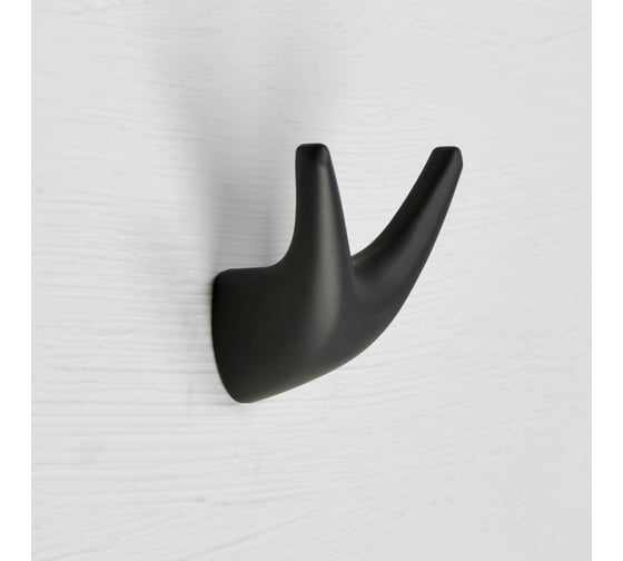 Изображение товара Мебельный крючок CAPPIO двухрожковый, цвет черный 7599958