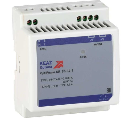 Изображение товара Блок питания КЭАЗ OptiPower DR-30-24-1 284544