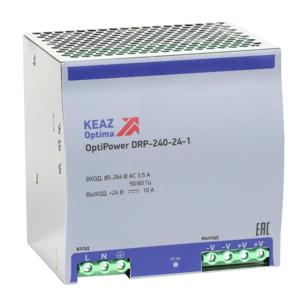 Изображение товара Блок питания КЭАЗ OptiPower DRP-240-24-1 284549