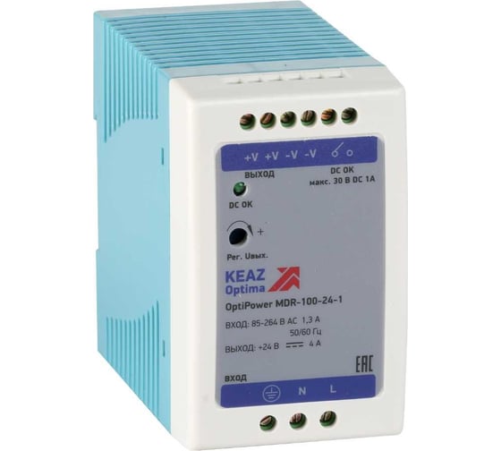 Изображение товара Блок питания КЭАЗ OptiPower MDR-100-24-1 284542