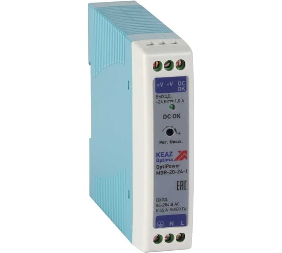 Изображение товара Блок питания КЭАЗ OptiPower MDR-20-24-1 284539