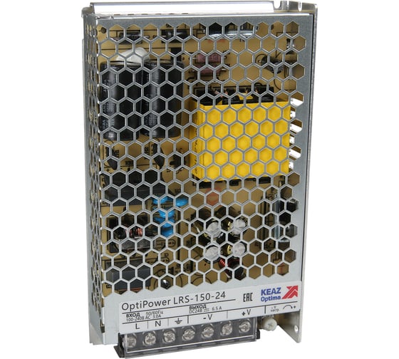 Изображение товара Блок питания панельный КЭАЗ OptiPower LRS 150-24 6.5A 328883