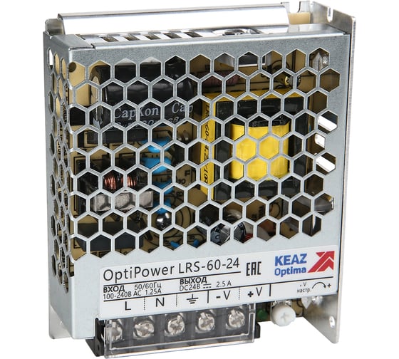 Изображение товара Блок питания панельный КЭАЗ OptiPower LRS 60-24 2.5A 328875