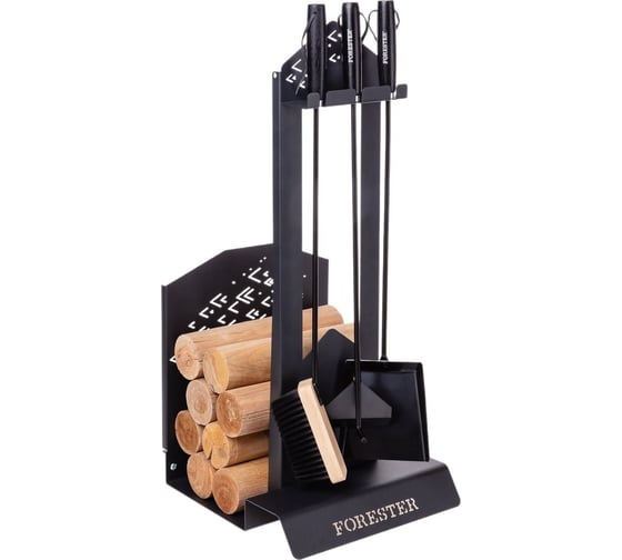 Изображение товара Набор каминный с дровницей e-com 3 предмета Forester BBQ-6,W
