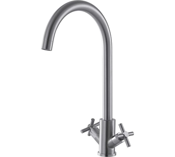 Изображение товара Смеситель для кухни FASHUN двухручковый, сатин A54028