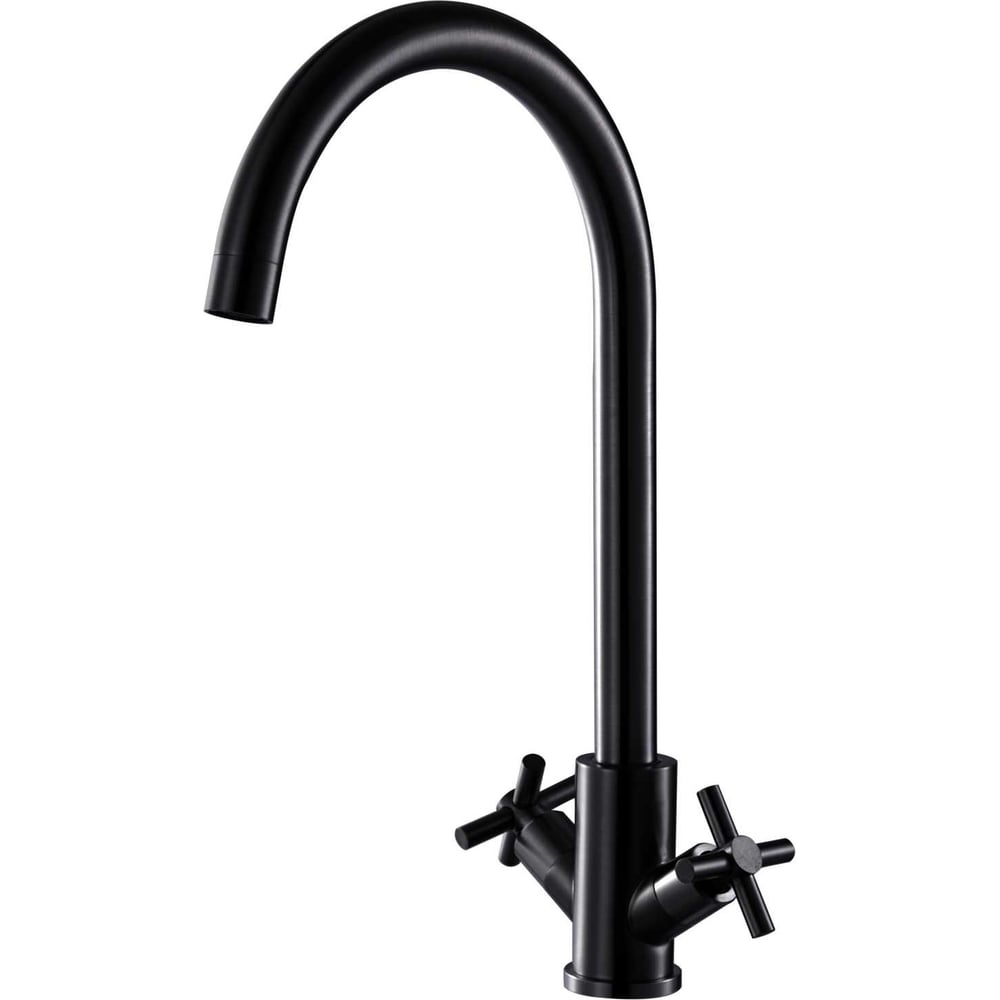 Изображение товара Смеситель для кухни FASHUN двухручковый черный A54028-7