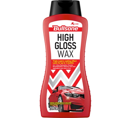 Изображение товара Моментальный полироль Bullsone с воском 500 мл WAX-196-00001