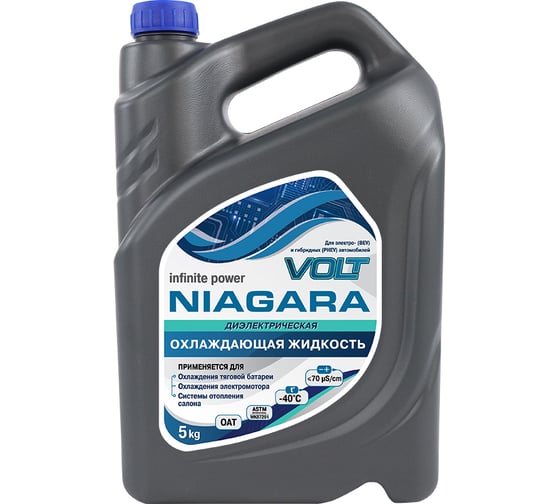 Изображение товара Жидкость охлаждающая NIAGARA Антифриз для электромобилей VOLT-40 5 кг 001001058059