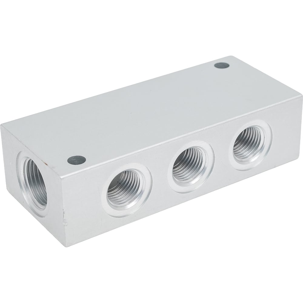 Изображение товара Резьбовой коллектор Camozzi 3043 1/4-3/8 6 выходов анодированный алюминий