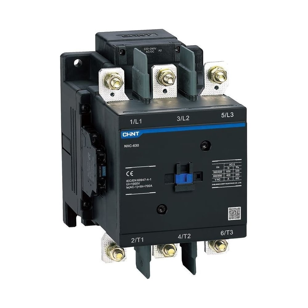 Изображение товара Контактор CHINT NXC-630 630А силовой с двумя дополнительными контактами
