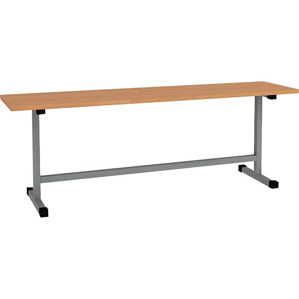 Изображение товара Скамья ОФИСМАГ 1200x300x420 мм, каркас металлический, серый, сиденье ЛДСП, бук 531373