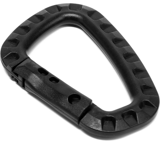 Изображение товара Карабин тактический ТУНДРА D-образный, 84x56x7 мм, цвет черный 10265635