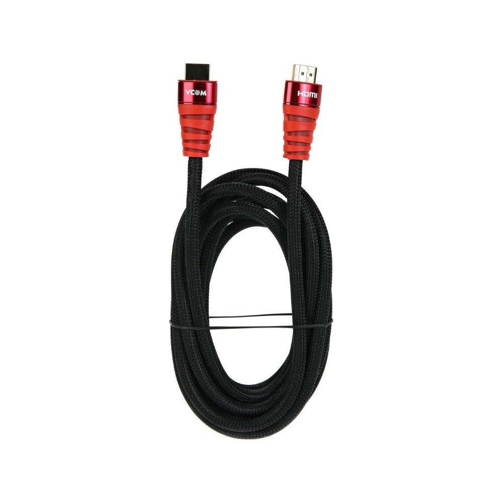 фото Кабель vcom hdmi 19m/m ver. black and red 2.0, 3m blister cg526s-r-3m