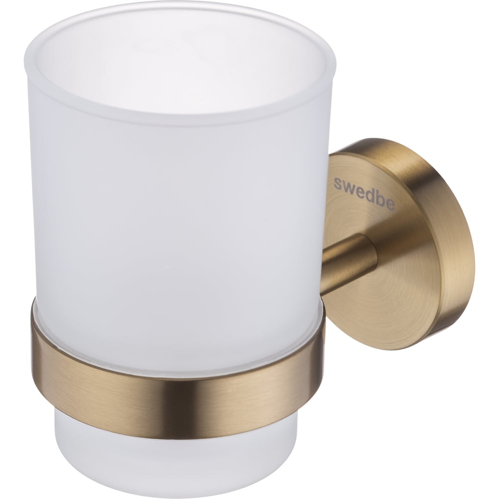 Изображение товара Подвесной стакан для зубных щеток Swedbe 9813GO золото стекло латунь