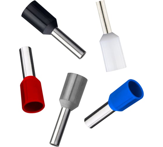 Изображение товара Наконечник-гильза duwi с изолированным фланцем, 0,5-2,5мм², под опрессовку, 450шт. 26549 2