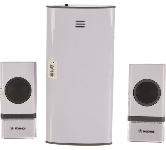 Изображение товара Беспроводной звонок КОСМОС полиф. 32 мел. 150м бел. 2 кноп KOC_AG307C2