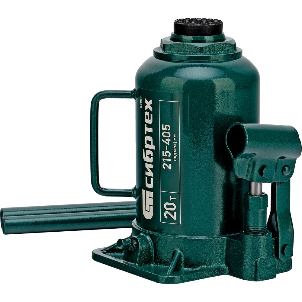 Изображение товара Домкрат гидравлический бутылочный СИБРТЕХ 20 т, 215-405 мм