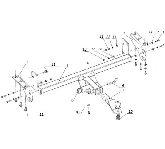 Изображение товара Фаркоп Бизон для DongFeng DF6 2022, тип шара E FA 0360-E