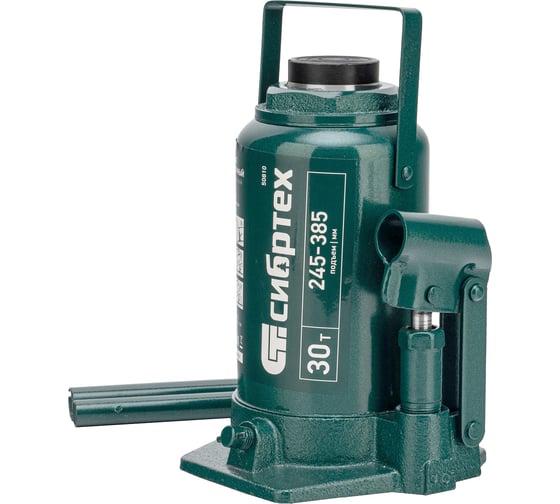 Изображение товара Домкрат гидравлический бутылочный СИБРТЕХ 30 т, 245-385 мм 50810