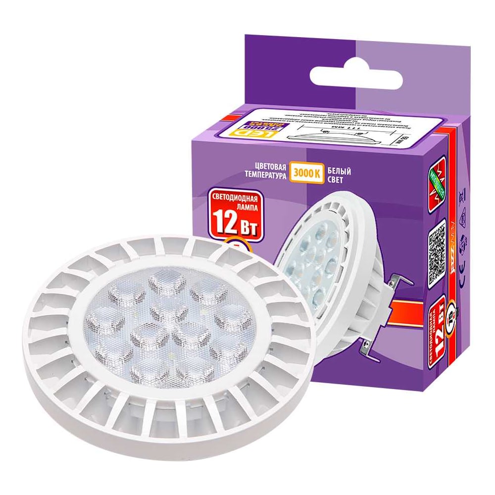 Изображение товара Светодиодная лампа Jazzway PLED-AR111 12Вт теплый белый G53 960лм 220В