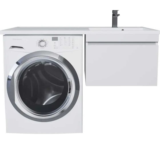 Изображение товара Тумба под стиральную машину Uperwood Magenta 50 см, подвесная, белая, выдвижной ящик 5930205162