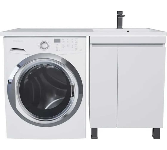 Изображение товара Тумба под стиральную машину Uperwood Magenta 50 см, напольная, белая, с дверцами 5930205165