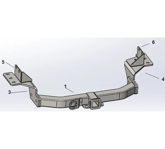 Изображение товара Фаркоп Бизон для Toyota Fortuner 2017, тип шара E FA 0250-E