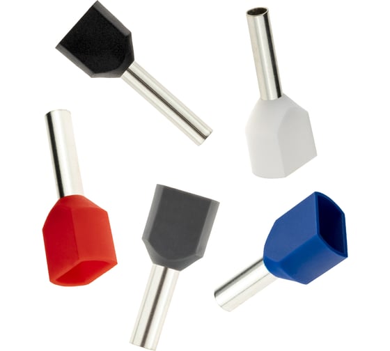 Изображение товара Набор наконечников-гильз с изолированным фланцем, duwi НШВИ2 0.5-10мм², под опрессовку, 250шт, 26548 5