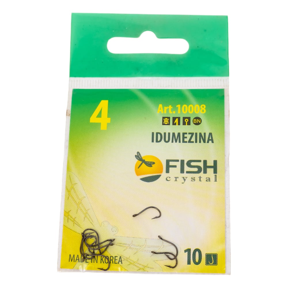 Изображение товара Крючок FISHCRYSTAL FS IDUMEZINA №4 10 шт рыболовные крючки для ловли рыбы