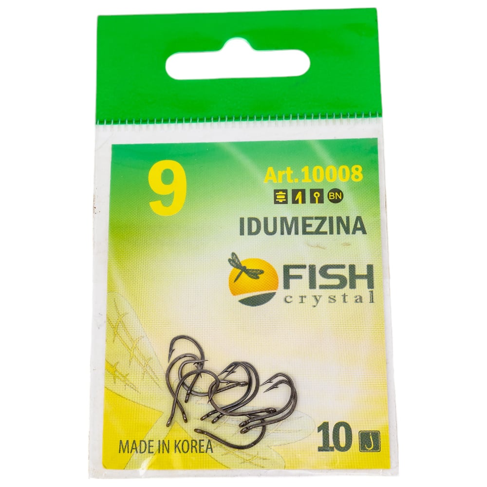 Изображение товара Крючок FISHCRYSTAL FS IDUMEZINA №9 10 шт для рыбалки