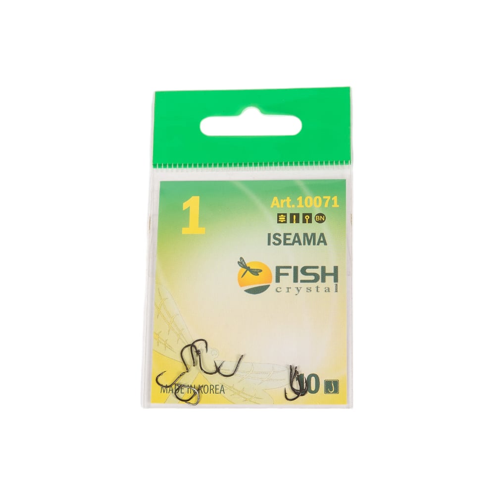 Изображение товара Крючки для рыбалки FishCrystal FS ISEAMA №1, 10 шт, крепление ушко