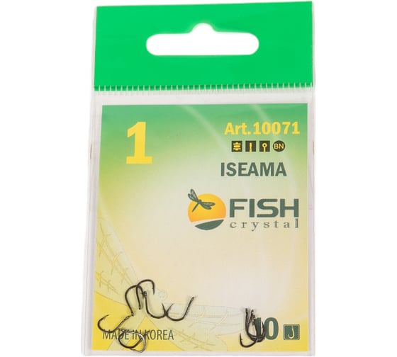 Изображение товара Крючок FISHCRYSTAL FS ISEAMA №1, 10 шт 10071-01F