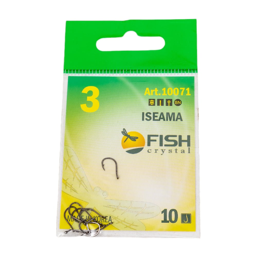 Крючок FISHCRYSTAL FS ISEAMA №3, 10 шт 10071-03F