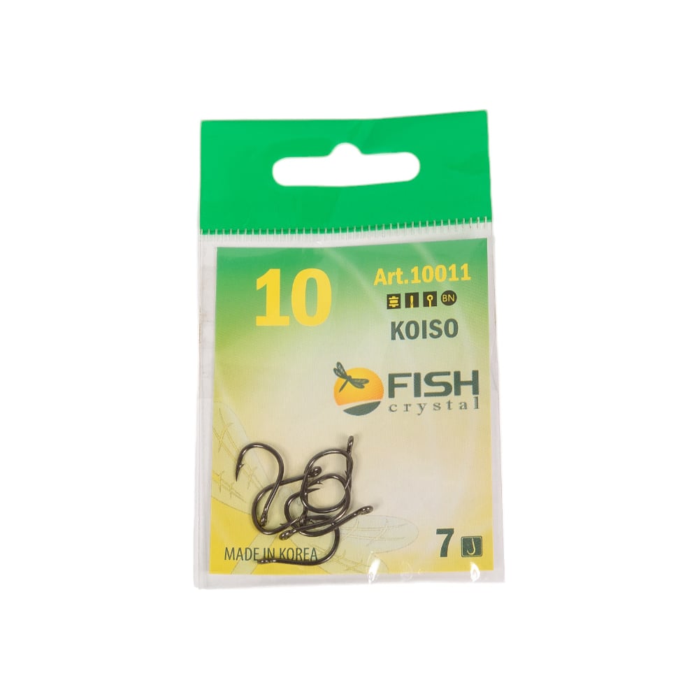 Изображение товара Крючок FISHCRYSTAL FS KOISO-RING №10, 7 шт рыболовные крючки для ловли рыбы