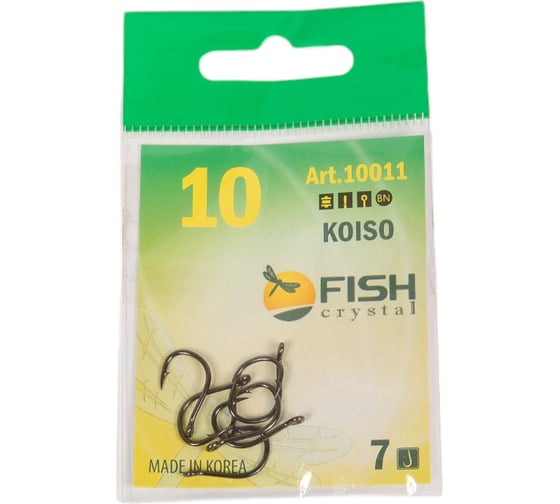 Изображение товара Крючок FISHCRYSTAL FS KOISO-RING №10, 7 шт 10011-10F