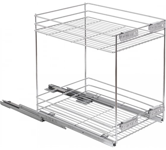 Изображение товара Карго AKS нижнего крепления 40/2, на направляющих скрытого монтажа с доводчиком, хром 72261