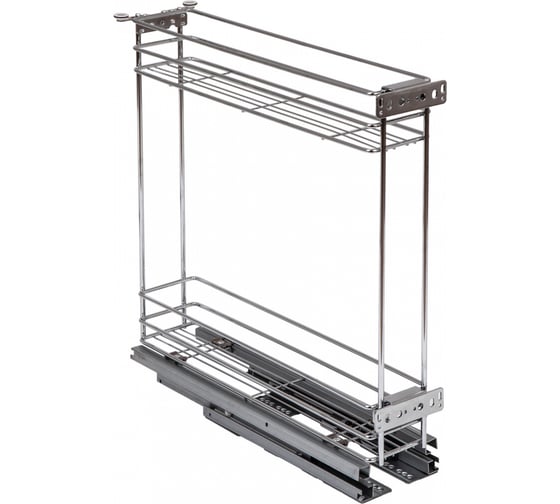 Изображение товара Карго AKS нижнего крепления 20/2, на направляющих скрытого монтажа с доводчиком, хром 36028