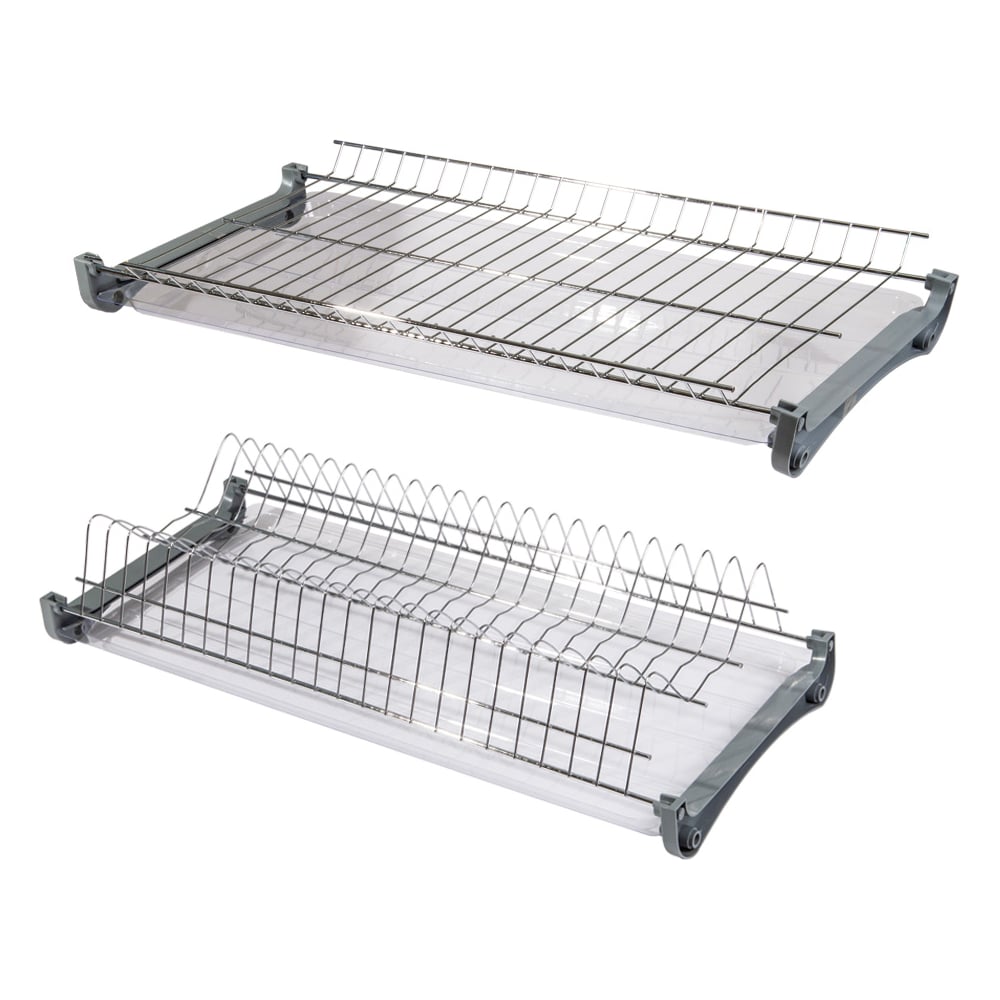 Изображение товара Сушка для посуды AKS L-800 хром нержавеющая сталь двухярусная