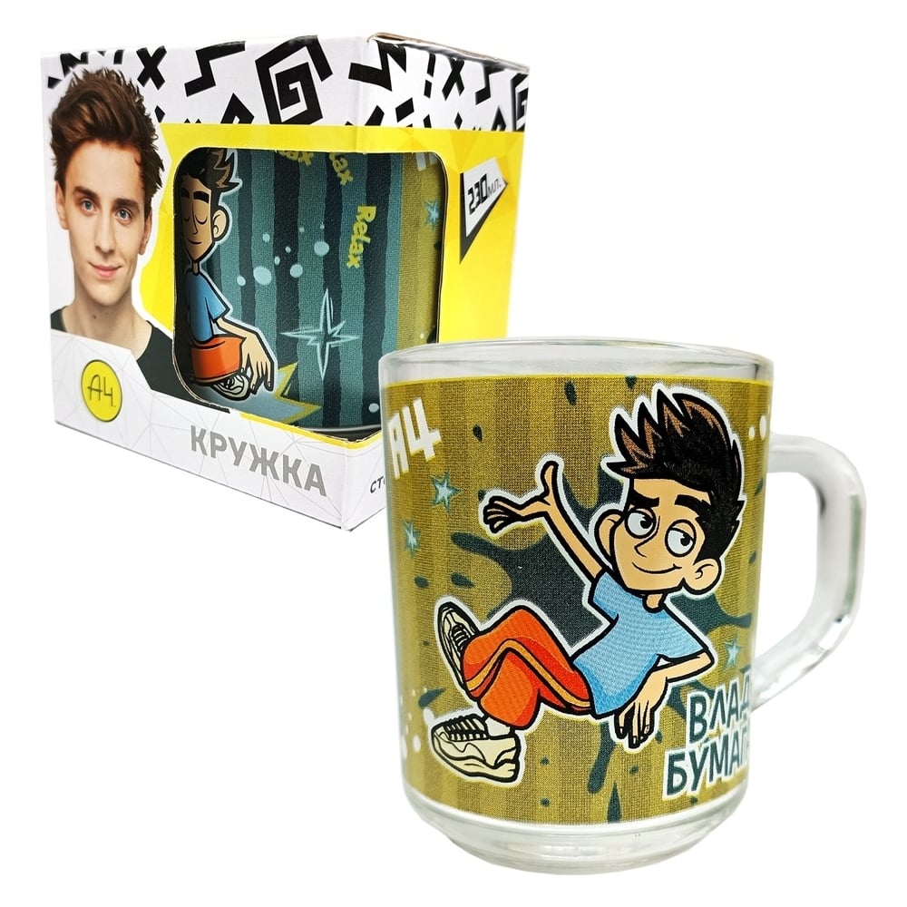 Изображение товара Кружка ND Play влад а4, релакс, в подарочной упаковке, 230 мл, стекло 308819