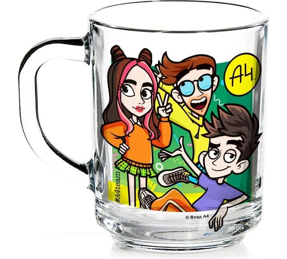 Изображение товара Кружка ND Play влад а4, влад и компания, маленькая, 230 мл, стекло 308826