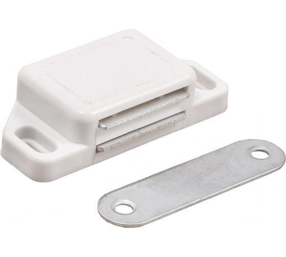Изображение товара Защелка магнитная мебельная AKS большая, белая AK 73001