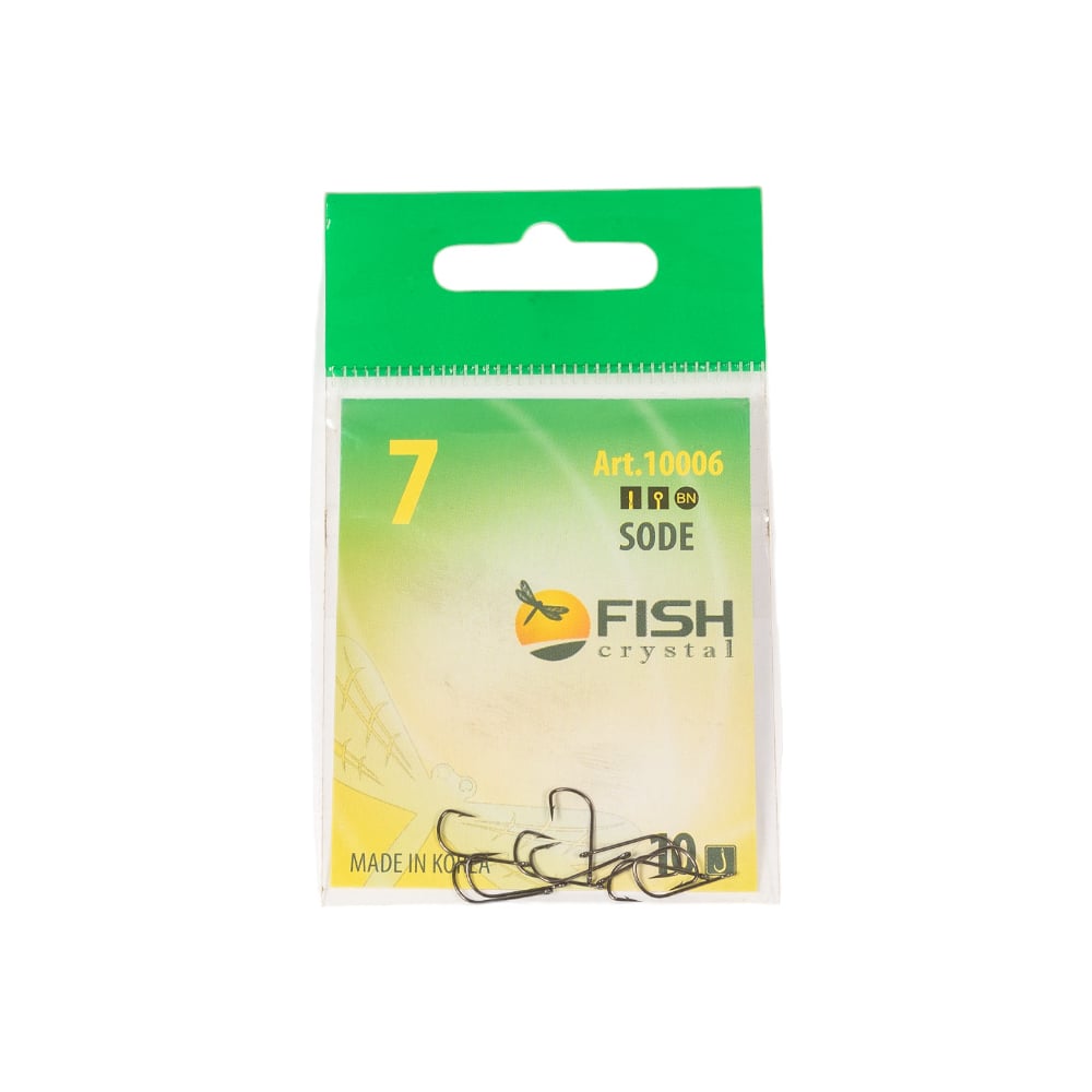 Изображение товара Крючок рыболовный FISHCRYSTAL FS SODE №7, 10 шт надежный и прочный