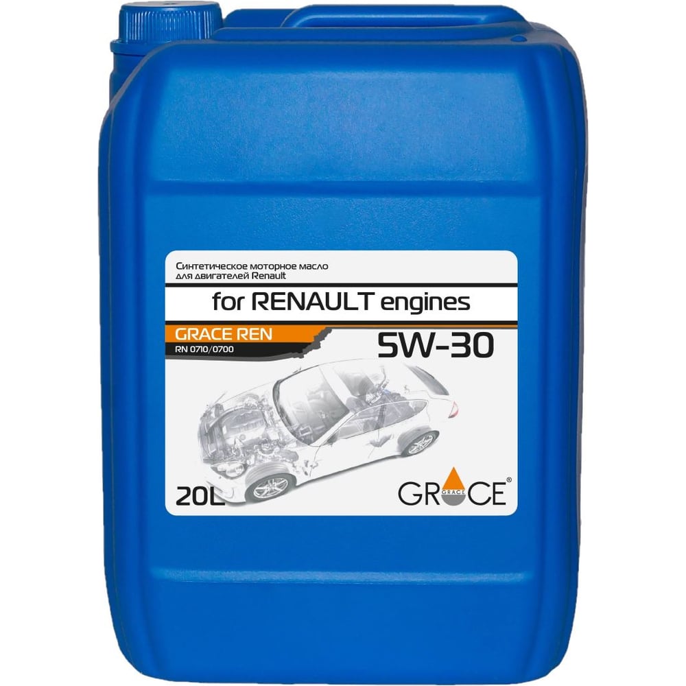 фото Масло моторное синтетическое grace ren 5w-30 20 л