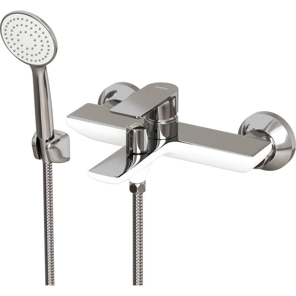 Изображение товара Смеситель для ванны MIXLINE city white однорычажный с керамическим картриджем и аэратором