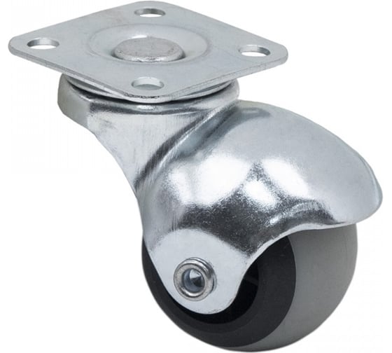 Изображение товара Мебельное колесо AKS с резиновым ободом, диаметр 40 мм 17298