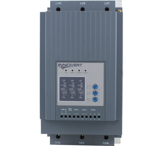 Изображение товара Устройство плавного пуска INNOVERT номинальный ток 90 а, питание управления 220в ac, rs-485 SSD453A43E