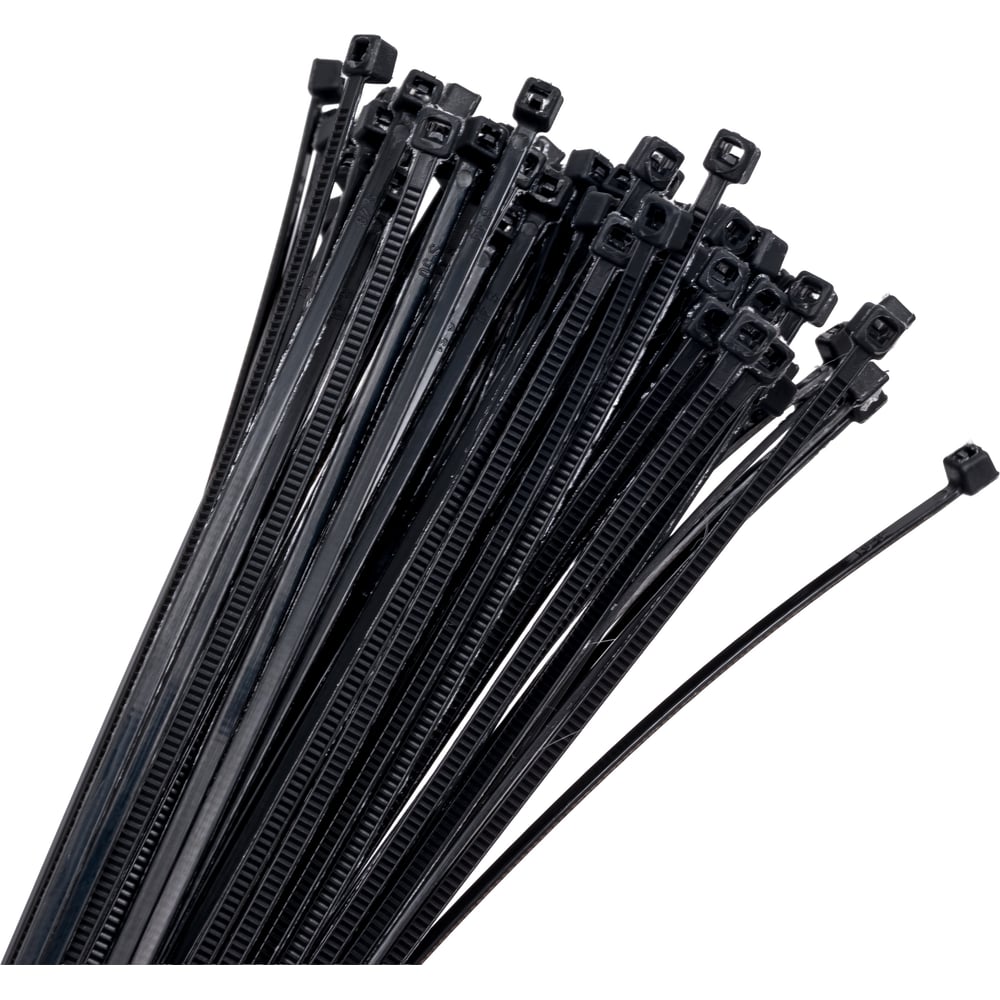 Изображение товара Нейлоновый хомут Крептон 2,5x200 мм, черный, 100 шт.