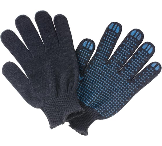 Изображение товара Перчатки рабочие Бибип х/б с ПВХ (точка), 10 пар BB-619