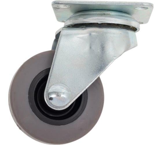 Изображение товара Мебельное колесо AKS диаметр 40 мм, с резиновым ободом, высота 58 мм, высокое 11078